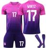 Camiseta visitante de Alemania para la Eurocopa 2024 n.º. 13 Müller N.º. 10 camiseta n.°. Traje de camiseta de fútbol de 17 Wertz