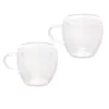 Conjunto de 2 Copos de Café Modernos de Parede Dupla em Vidro Borossilicato 80ml - Lyor