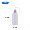Atacado Frasco Seringa de HDPE 5-120ml Semitransparente Frasco squeeze para Líquido de Tatuagem Micropigmentação Frasco com Orifício para Agulha de Aço Inoxidável