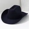 Sombrero Vaquero Occidental de Fieltro Suave para Hombre y Mujer Sombrero Casual de Ala Ligera Simple Sombrero Jazz Estilo Europeo y Americano