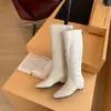 Botas de montar para mujer de estilo coreano de caña alta para aumentar la altura, nuevo modelo de otoño 2026, elegantes botas ajustadas con cremallera trasera