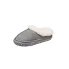 Marrón boca casa paso más terciopelo suela gruesa 2026 invierno cálido pantuflas de algodón mujer sensación mierda punta cerrada medias pantuflas felpa