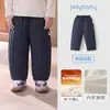 Calça infantil jellybaby 2026 inverno novo estilo calça de algodão para meninas com veludo extra roupas quentes de inverno calça casual para meninos