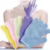 Guantes de Baño de Cinco Dedos, Guantes de Baño Exfoliantes, Guantes de Fregado Fuerte para Eliminar la Suciedad y Fregar la Espalda