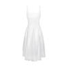 Vestido Blanco de Tirantes para Mujer Nuevo Malla Peluda Diseño de Hada Sentido Licencia Falda Larga Vestido de Banquete Falda
