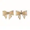 Nuevos zapatos de tacón alto con malla de pedrería y lazo, accesorios para zapatos, desmontables, versátiles, decoración DIY para zapatos, hebilla decorativa de flor
