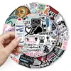 50 pegatinas de tecnología de ultrasonido con frases en inglés, texto personalizado para uso transfronterizo, pegatinas decorativas impermeables de ultrasonido