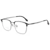 Gafas Danyang de Estilo Nuevo Media Montura para Hombre, Se Pueden Personalizar con Graduación, Monturas de Gafas de Titanio Puro de Gama Alta 32811Y