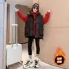 Ropa de abrigo para niñas Otoño e Invierno Chaleco de algodón con relleno 2025 Nuevo Chaleco de invierno para niños Chaleco exterior grueso para niños grandes