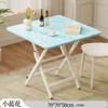 Mesa Pequeña Mesa Plegable Hogar Apartamento Pequeño Mesa de Comedor Sencilla Casa de Alquiler Exterior Puesto Portátil Comedor Mesa Cuadrada