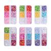Lentejuelas para uñas doradas de alto brillo en caja de 6 cuadrículas populares transfronterizas, maquillaje de ojos colorido súper llamativo, accesorios para uñas con brillo