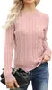 Suéter de Tricô Macio e Textura Cera Feminino Outono/Inverno 2024 Gola Redonda Amplo Versátil Suéter Feminino Estilo Europeu e Americano