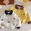 Sudadera para niños, estilo primavera y otoño, top versátil y moderno de manga larga para niños y niñas, polo con cuello, ropa casual para bebé