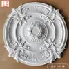 Placa de lâmpada PU francesa simples redonda teto teto formato lâmpada piscina lustre base suporte de lâmpada disco imitação gesso placa flor