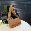 2023 Nueva Moda Bolsa de Algodón Color Sólido Bolsa de Almohada de Esponja Bolsa Cruzada de Hombro de Nylon Bolsa de Algodón Simple Casual