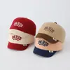 Gorra de béisbol de pana para niños con letra PARIS para otoño e invierno, gorra de béisbol para bebé niño, gorra de béisbol cálida para niña, para exportación