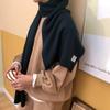 2020 Outono e Inverno Simples Cor Sólida Cachecol Estilo Coreano Casal Cachecol de Malha Cachecol Estilo Coreano Feminino Inverno Feminino Masculino e Feminino