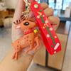 Llavero de dibujos animados de Papá Noel, lindo muñeco de nieve, colgante para mochila escolar, llavero para llave de coche, pequeño regalo de Navidad al por mayor