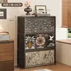 Guarda-Roupa Simples Estilo Vintage para Uso Doméstico, Armário de Armazenamento de Roupas para Quarto, Armário de Armazenamento Multicamadas com Tampa Basculante para Roupas Íntimas e Roupas, à Prova de Poeira