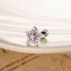 Nuevos Pendientes de Hueso de Oreja de Zircón Super Brillante Azul Marino Veraniego de Micro-Pavimentación Zircón para Hélice de Oreja