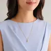 Europeu e americano cross-border jóias moda geométrica gota de água forma pingente colar temperamento feminino simples corrente colar de strass