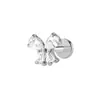 Zeming Original Douyin Más Vendidos F136 Aleación de Titanio y Circonio Aretes de Tachuela Diseño de Nicho Perforación de Lóbulo de la Oreja Tachuelas para Cartílago de la Oreja Estilo Europeo Americano