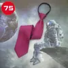 Corbata Formal para Boda, Rojo Vino, Estilo Coreano, Corbata de Cremallera Estrecha de 8 cm para Novio, Corbata Rayada Profesional de Negocios para Hombres y Mujeres