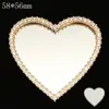 2025 Novo Espelho de Coração DIY Acessórios de Joias para Celular Diamante Pérola Flor Lente Materiais de Beleza para Celular