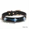 Collar decorativo para mascotas de PU con cuentas de pata de gato, ajustable para gatos y perros pequeños, disponible en varios colores