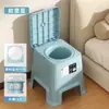 Taburete de Inodoro Estilo Europeo y Americano para Personas Mayores, Mujeres Embarazadas y Uso en el Hogar; Taburete de Inodoro Portátil, Silla de Inodoro Integrada Engrosada