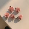 ¡Serie de horquillas rosas súper dulce! Diadema con lazo color melocotón, camelia y corazón de melocotón para niña