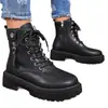 Zapatos de Mujer Otoño e Invierno 2025 Botines de Suela Gruesa de Moda Botines Cortos Botas Versátiles Nuevas para Mujer Estilo Británico Motocicleta Martin