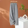 Pantalones Anchos de Cintura Alta para Mujer de Otoño Sueltos Adelgazantes Caídos Versátiles para el Trabajo Color Sólido Casual Largos