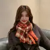 Nueva bufanda de invierno para mujer, estilo japonés y coreano, combina con todo, a cuadros, cálida y gruesa, para parejas, chal de alta calidad a la moda para estudiantes