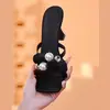 Sandalias de Mujer con Tacón de Aguja y Punta Cuadrada, Impresionantemente Hermosas, Perlas, Novedad Verano 2025, Súper Populares, Sandalias Florales para Exteriores para Mujer