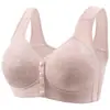 Transfronteiriço plus size Novo Tipo Colete com Fecho Frontal Sem Aro Roupa Íntima Estampada plus size Sutiã Alça Larga Feminino