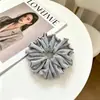 Goma de pelo scrunchie vintage versátil extragrande para adultos, elegante scrunchie floral para coleta
