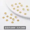 Pulsera con Espaciador de Flor de Copo de Nieve de Seis Pétalos y Perla de Cintura Delgada, Flor Hueca de Pétalo de Color Conservado, Chapado en Oro de 18 Quilates, Accesorios para Manualidades DIY