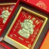 Ouro Puro 999 Deus da Riqueza Atrai Riqueza e Tesouro Conjunto de Presente para Negócios da Empresa Enfeites Criativos para Casa e Mesa de Trabalho Enfeites de Ouro