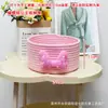 Cesta de Almacenamiento para Pastel de Muñeca Divertida Juguetes para Niños Cesta Tejida de Cuerda de Algodón de Dibujos Animados Caja Organizadora de Bocadillos para Escritorio de Sala de Estar