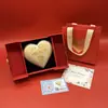 Insignia Corporativa Personalizada Logo Oro Puro 999 Pastel de Corazón Dulce Regalo de Confesión para Novia Lote de Oro Shuibe