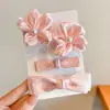 Presilha de Cabelo Flor de Cerejeira Rosa Super Fada Infantil para Meninas, Acessório de Cabelo Presilha Fofo com Toque de Luxo, Presilha Lateral