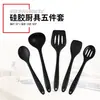 Atacado de fábrica utensílios de cozinha de silicone conjunto de cinco peças protetor de panela espátula de silicone concha de sopa colher secreta escorredor colher de arroz Ferramentas de Cozinha