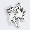 Accesorios de joyería hechos a mano para bricolaje, venta al por mayor, accesorios de aleación, lindo animal, caballo de plata antiguo, accesorios, pulsera, collar, colgante