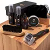 Set de Barba Transfronteriza de 8 Piezas Set de Cepillos para Barba Más Vendido Líquido para el Crecimiento 504 Rodillo Peine para Barba de Hombre Acondicionador de Barba Perfumado