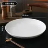 Prato raso prato raso prato prato para casa prato de porcelana de osso branco puro hotel restaurante barraca de comida prato para bife ocidental louça simples