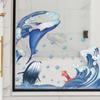 Novo LD64033 pintado baleia ondas farol quarto sala de estar banheiro decoração de parede adesivos de parede