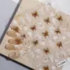 Pegatinas para Uñas Mariposa Maillard 5D en Relieve Flor Blanca Tridimensional Mariposa Aurora Pegatinas para Uñas Accesorios Modelo Tj