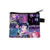 Grupo de Chicas Cazadoras de Demonios K-Pop Cartera Corta de Poliéster Diseño Simple Cartera con Estampado de Anime Portatarjetas para Monedas y Tarjetas Portátil