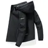 Jaqueta masculina de inverno com forro de fleece, espessada, à prova de vento e à prova d'água, 2025, novo estilo coreano, elegante, moderna, marca, casaco